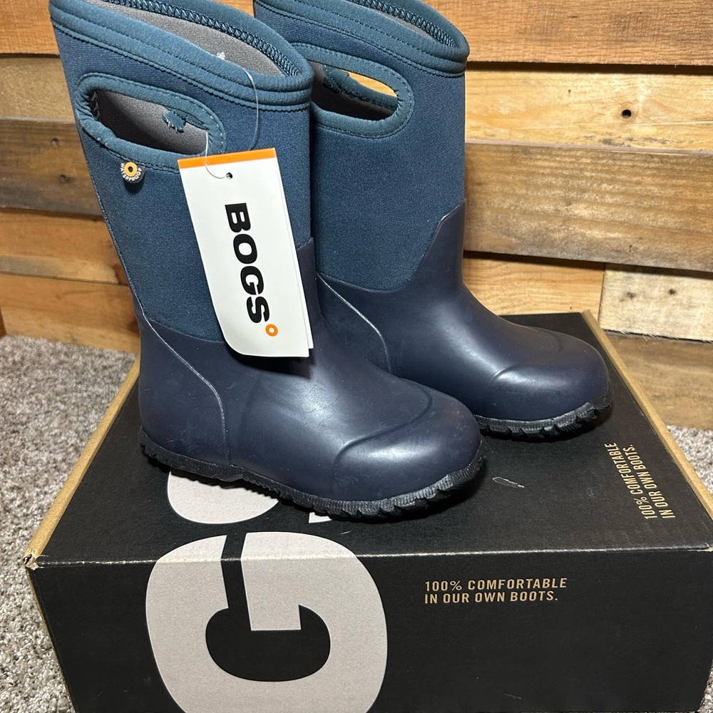 Bogs Kids Navy Rain Boots